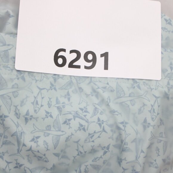 Gillz AOP Shirt Mens Large Blue Fish All Over Print Polyester Stretch L/S Button - Picture 16 of 16